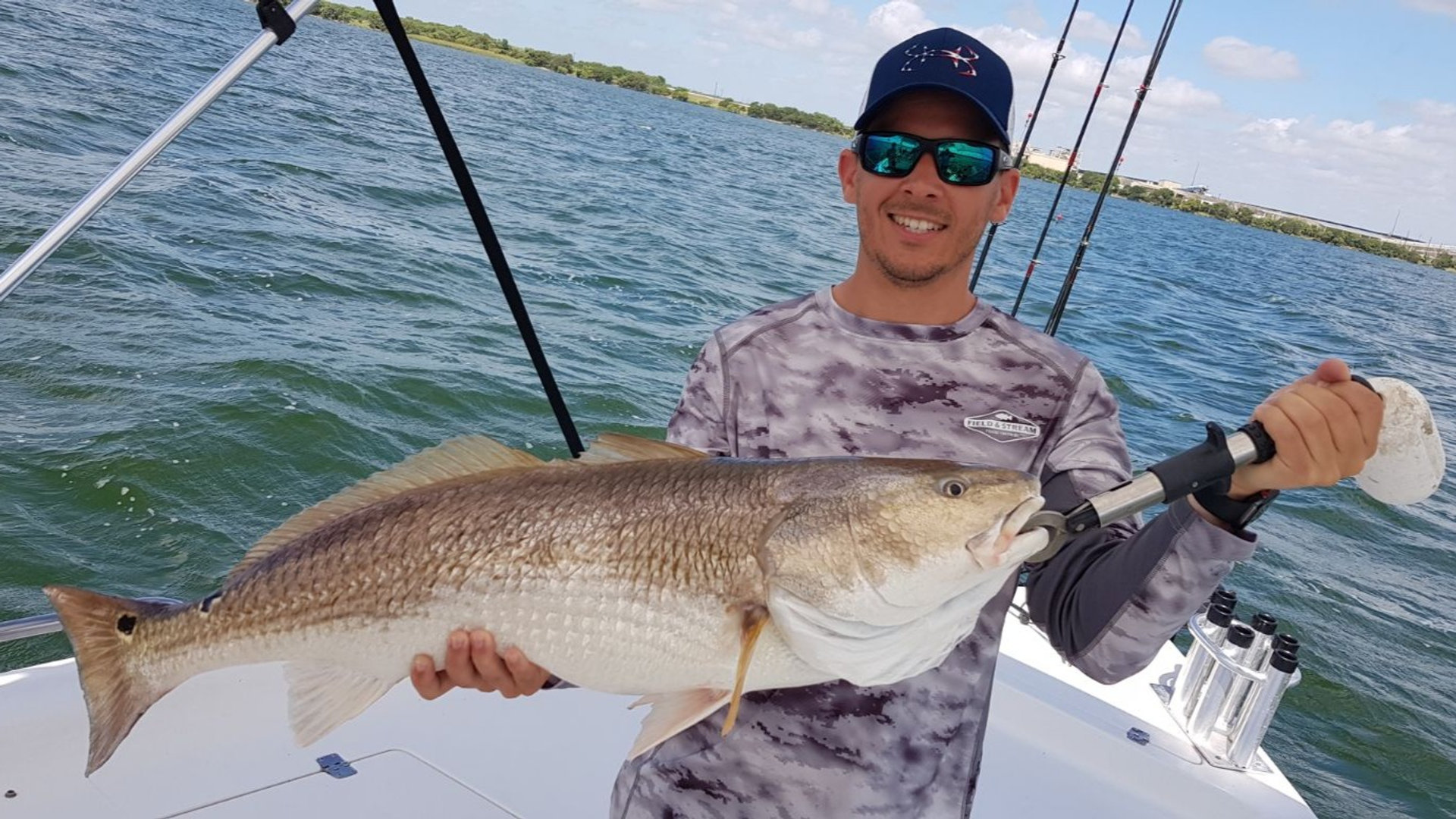 Full boat of redfish and blue catfish